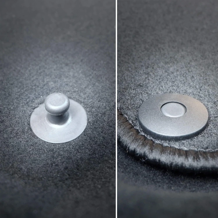 Velours-Fußmatten-Set für Mercedes SL-Klasse R230 2001-2012 - Befestigung