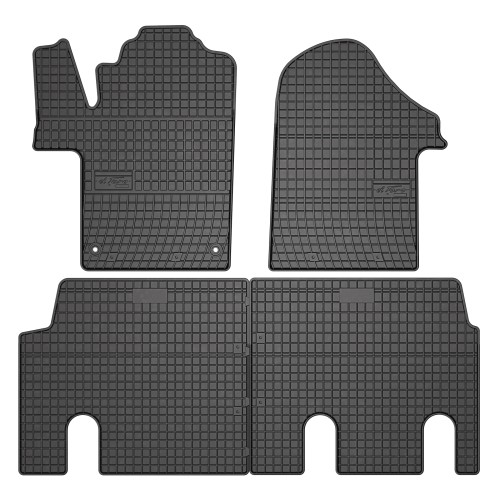 El Toro Gummifußmatten-Set für Mercedes Vito V-Klasse II W447 (5 Sitze) (Version mit 4 Schienen) 2015-