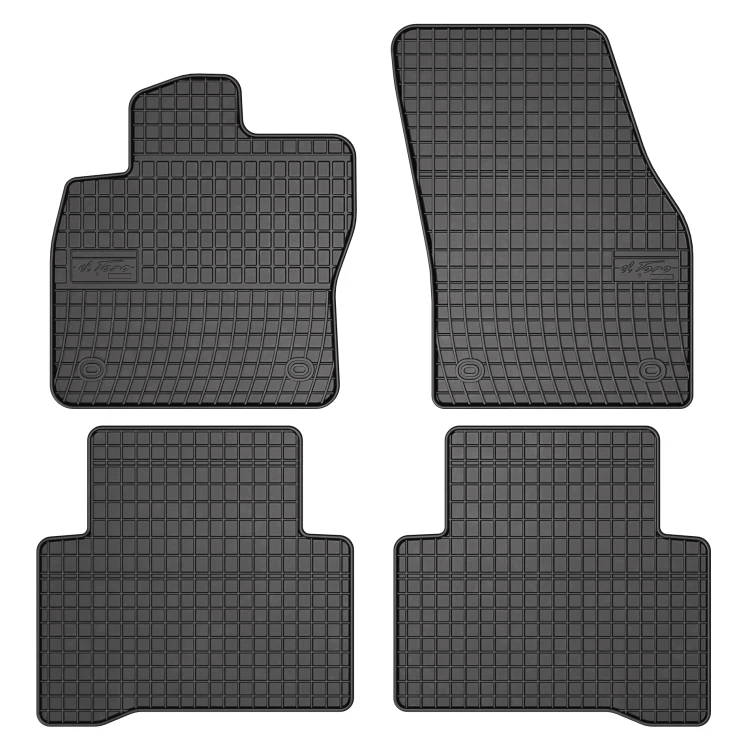 El Toro Gummifußmatten-Set für Volkswagen Touran II (7 Sitze) 2015-